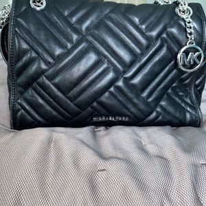 Black quilted leather Michael Kors purse